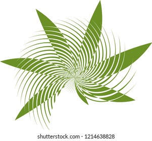 A vector modern emblem of cannabis. A logotype for medical hemp.