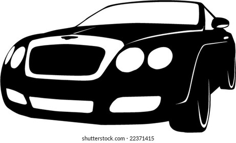 vector of modern expensive automobile