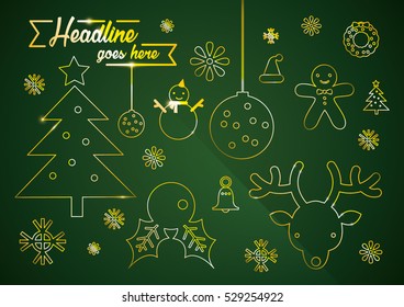 Vector of modern festive icon and background