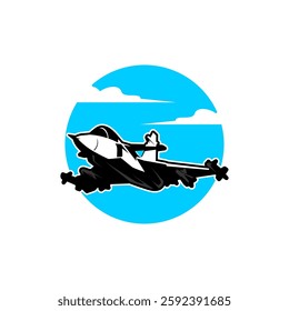 vector modern fighter jet aircraft illustration