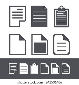 Vector modern file icons set. Web element design