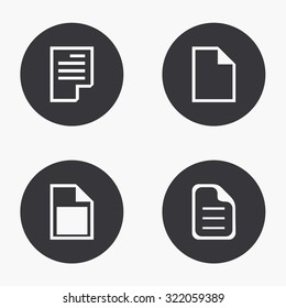 Vector modern file icons set on white background