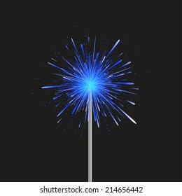 vector modern fireworks on black background .Eps 10