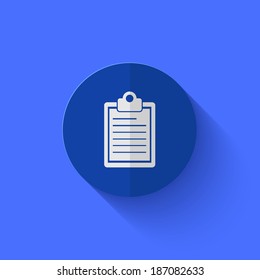 Vector modern flat blue circle icon. Eps10