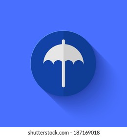 Vector modern flat blue circle icon. Eps10