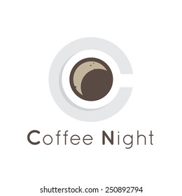 Vector modern flat coffee shop, cafe or restaurant logo