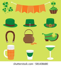 Vector modern flat color design icon on Saint Patricks Day