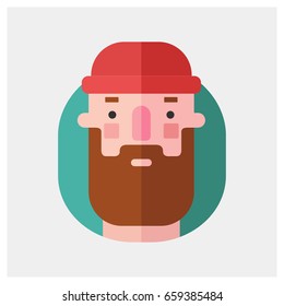 Vector modern flat and colorful icon with shadow. Design elements for mobile and web applications.