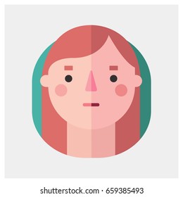 Vector modern flat and colorful icon with shadow. Design elements for mobile and web applications.