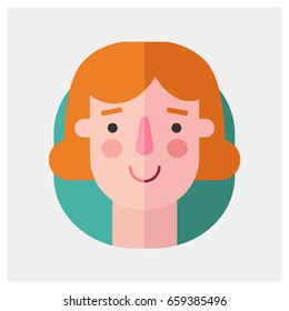 Vector modern flat and colorful icon with shadow. Design elements for mobile and web applications.