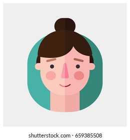 Vector modern flat and colorful icon with shadow. Design elements for mobile and web applications.