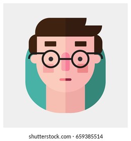 Vector modern flat and colorful icon with shadow. Design elements for mobile and web applications.