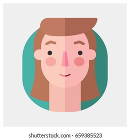 Vector modern flat and colorful icon with shadow. Design elements for mobile and web applications.