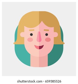 Vector modern flat and colorful icon with shadow. Design elements for mobile and web applications.