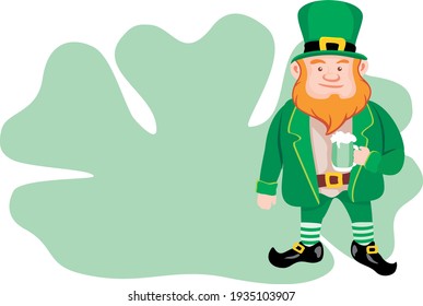 Vector modern flat design icon of Saint Patrick's Day banner