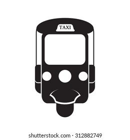 Vector modern flat design Tuk-Tuk vehicle urbantransport vehicle icons on exotic destination oriental  in Bangkok Thailand