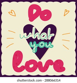 Vector modern flat design vintage motivation illustration