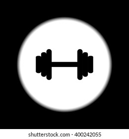 Vector modern flat dumbbell icon. Eps 10.