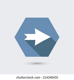 vector modern flat icon with long shadow. Eps10