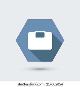 vector modern flat icon with long shadow. Eps10