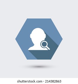 vector modern flat icon with long shadow. Eps10