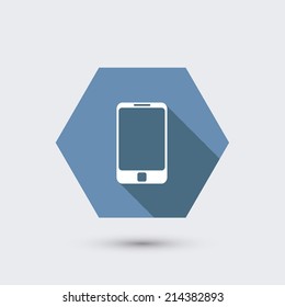 vector modern flat icon with long shadow. Eps10