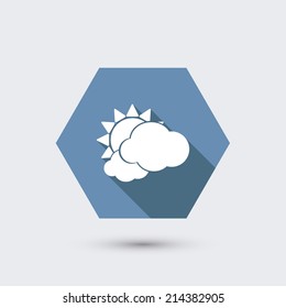 vector modern flat icon with long shadow. Eps10