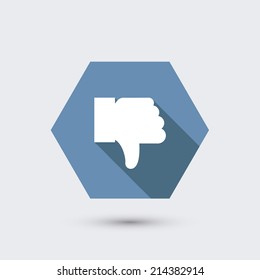 vector modern flat icon with long shadow. Eps10