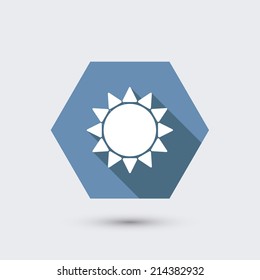 vector modern flat icon with long shadow. Eps10