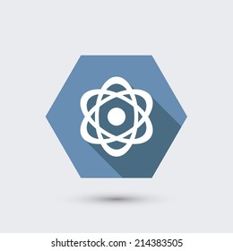 vector modern flat icon with long shadow. Eps10