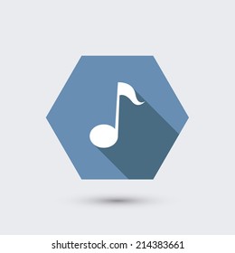 vector modern flat icon with long shadow. Eps10
