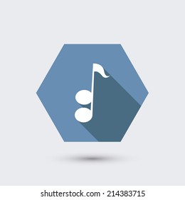 vector modern flat icon with long shadow. Eps10