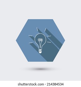vector modern flat icon with long shadow. Eps10