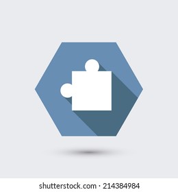 vector modern flat icon with long shadow. Eps10