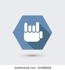 vector modern flat icon with long shadow. Eps10