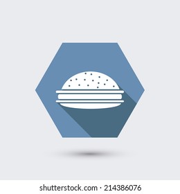 vector modern flat icon with long shadow. Eps10