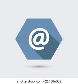 vector modern flat icon with long shadow. Eps10