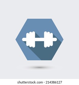vector modern flat icon with long shadow. Eps10