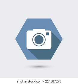 vector modern flat icon with long shadow. Eps10