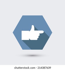 vector modern flat icon with long shadow. Eps10