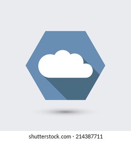 vector modern flat icon with long shadow. Eps10