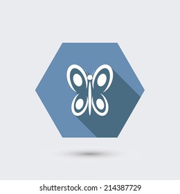 vector modern flat icon with long shadow. Eps10