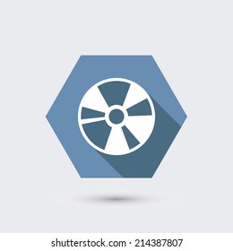 vector modern flat icon with long shadow. Eps10