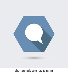 vector modern flat icon with long shadow. Eps10