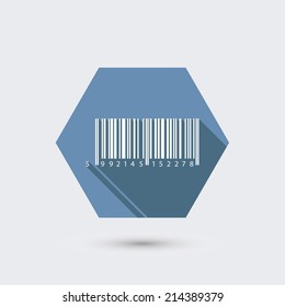 vector modern flat icon with long shadow. Eps10