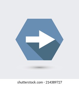 vector modern flat icon with long shadow. Eps10