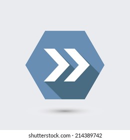 vector modern flat icon with long shadow. Eps10