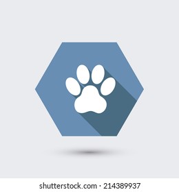 vector modern flat icon with long shadow. Eps10