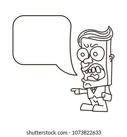 Vector modern flat illustration of a Man points to the text.