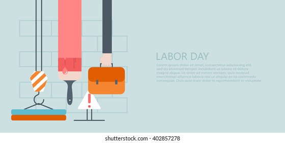 vector modern flat labor day or 1 may background